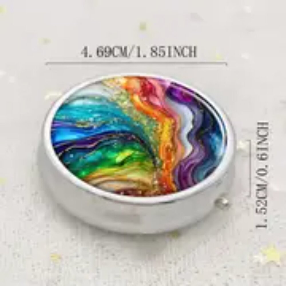 1pc. Chic Ripple Pill Box - Picture 2 of 4